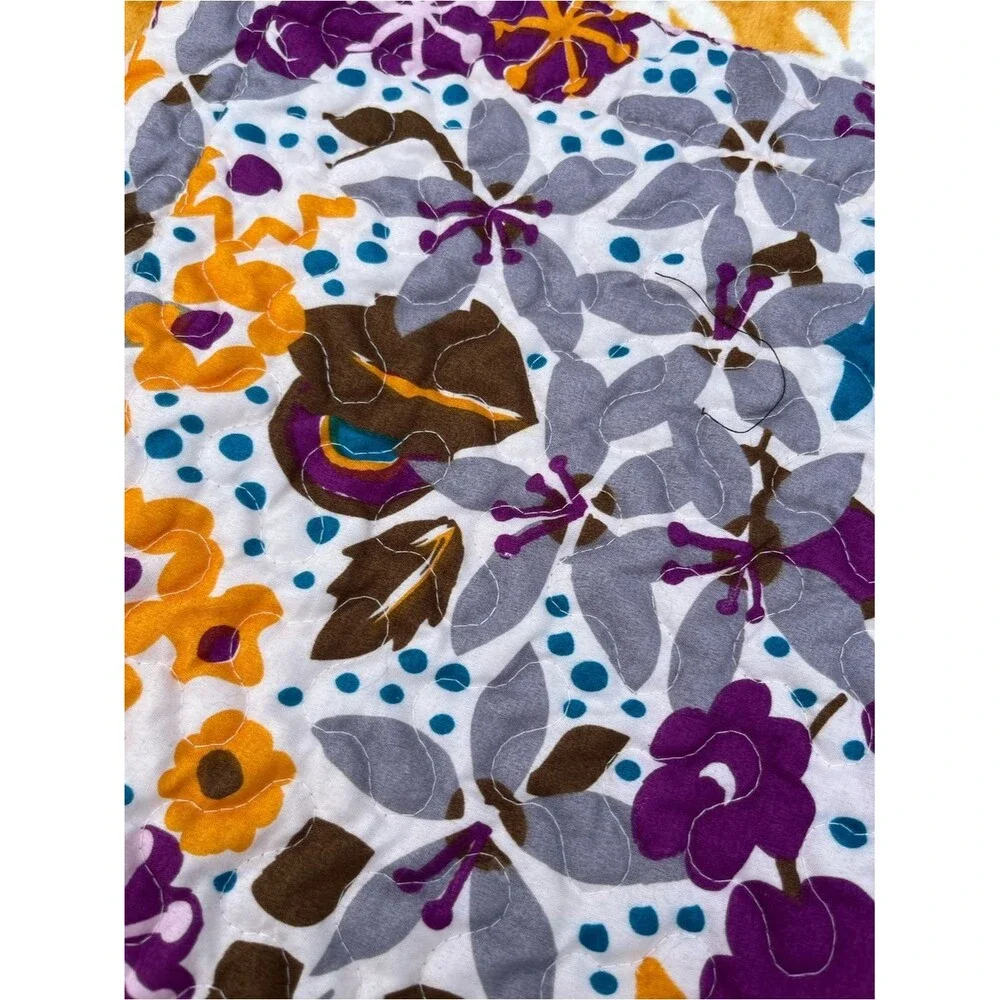 Colorful Quilted Floral Standard Sham Pillowcase